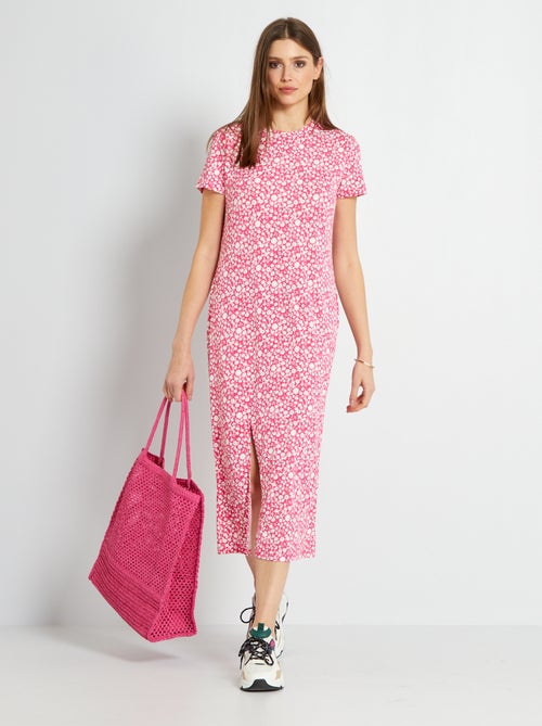 Vestido comprido fluido - Kiabi