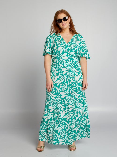 Vestido comprido fluido - Kiabi