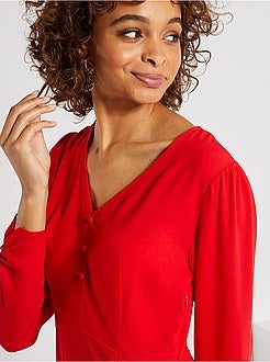 Vestido comprido fluido - Kiabi