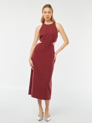 Vestido comprido justo sem mangas