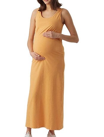 Vestido Comprido Laranja para Mulher Mamalicious Lmia