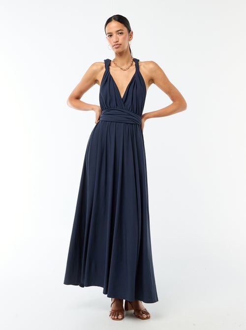 Vestido comprido multiposições - Kiabi
