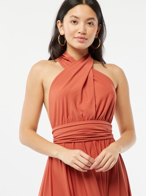 Vestido comprido multiposições - Kiabi