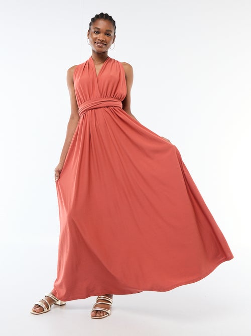 Vestido comprido multiposições - Kiabi