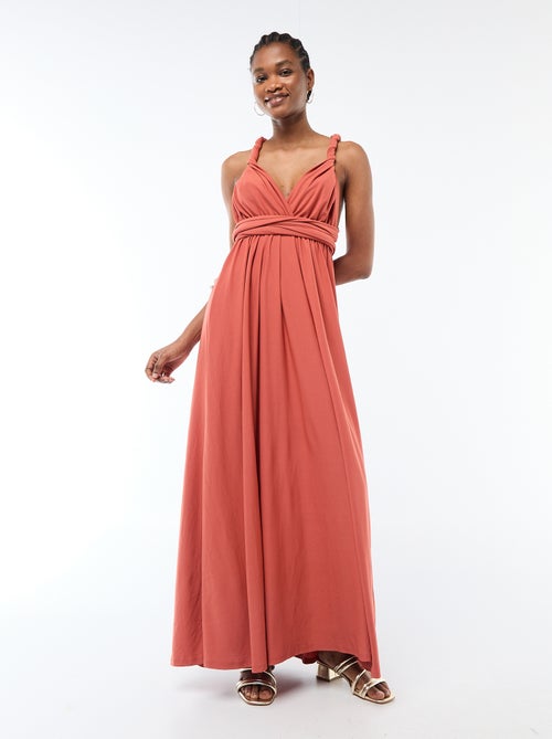 Vestido comprido multiposições - Kiabi