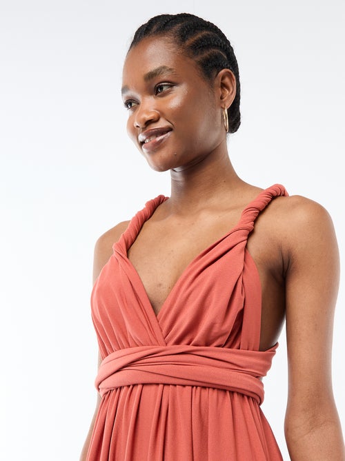 Vestido comprido multiposições - Kiabi