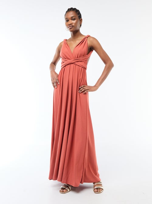 Vestido comprido multiposições - Kiabi