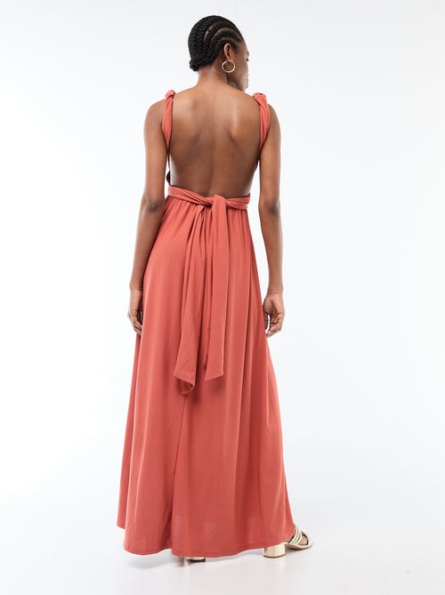 Vestido comprido multiposições - Kiabi