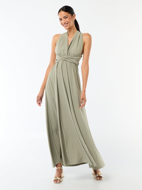 Vestido comprido multiposições - Kiabi Vestido comprido multiposições - Kiabi