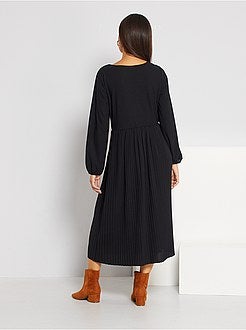 Vestido comprido plissado 'JDY' - Kiabi