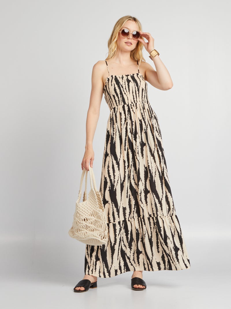 Vestido comprido PRETO - Kiabi