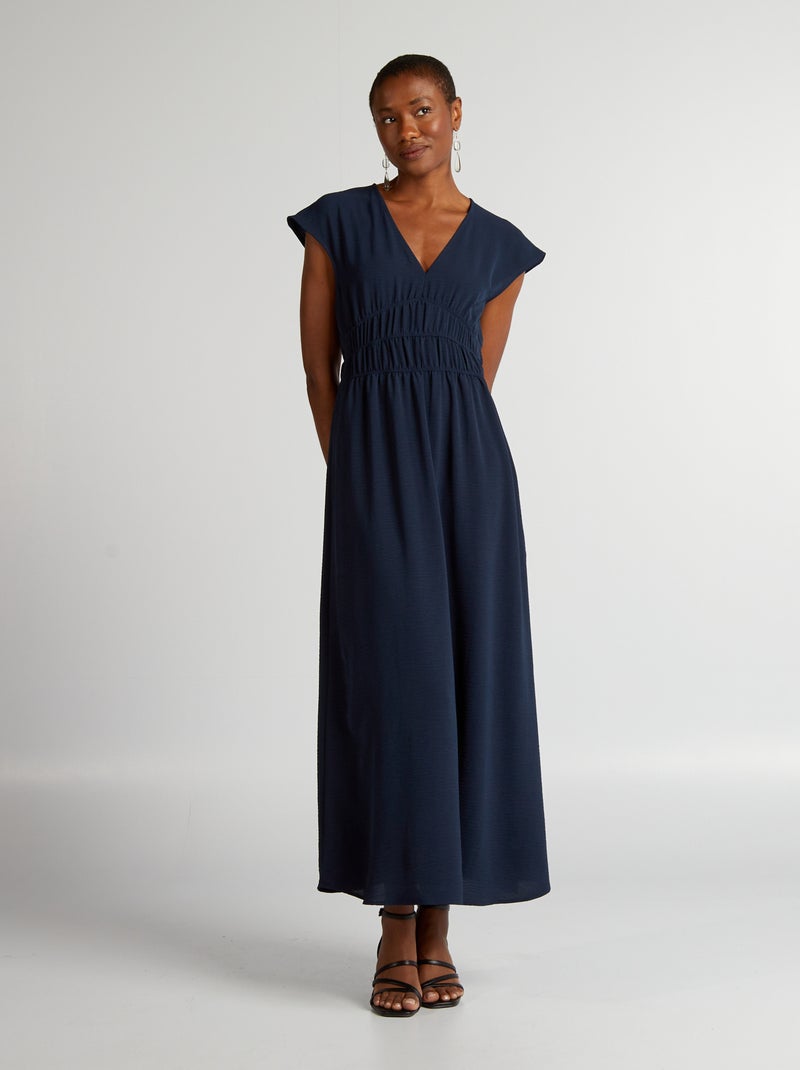 Vestido comprido sem mangas AZUL - Kiabi