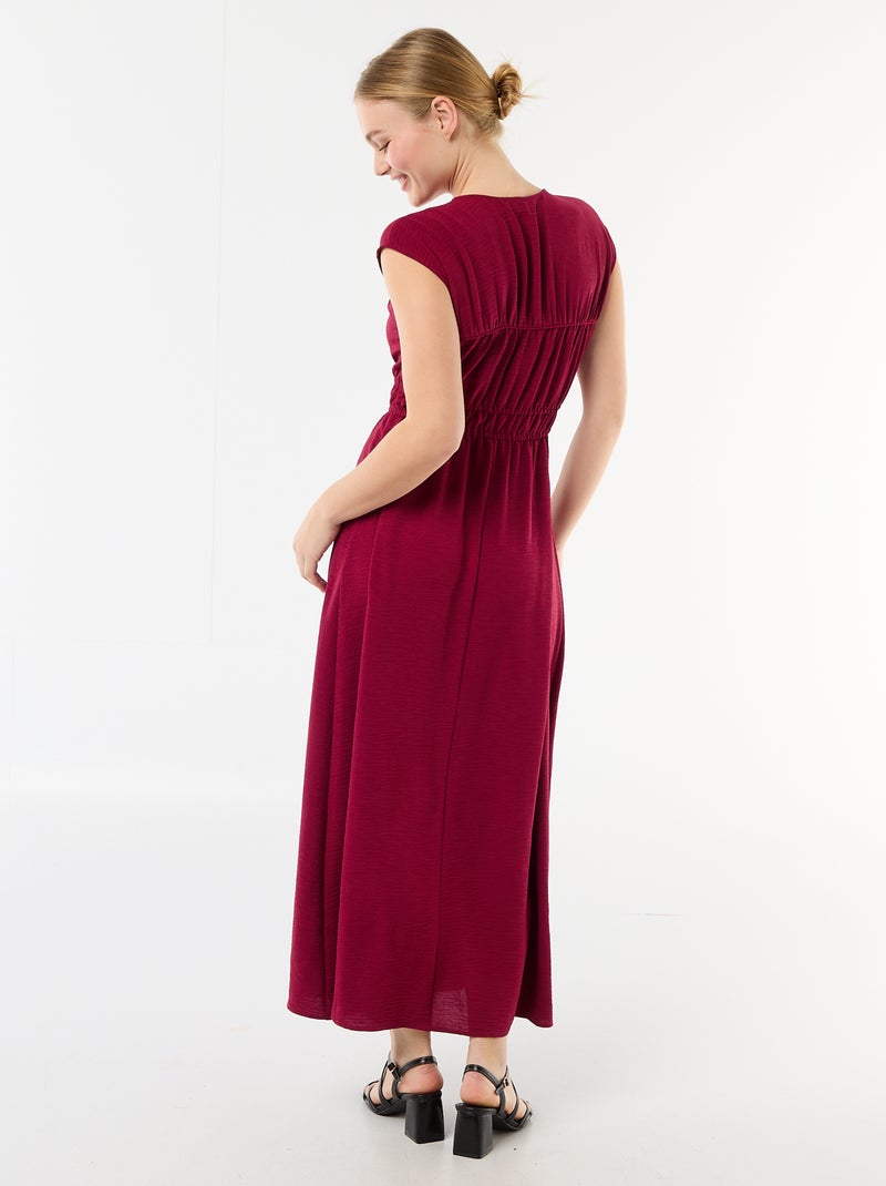 Vestido comprido sem mangas com nó Vermelho - Kiabi