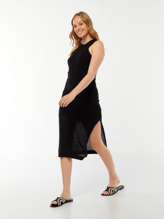 Vestido comprido sem mangas