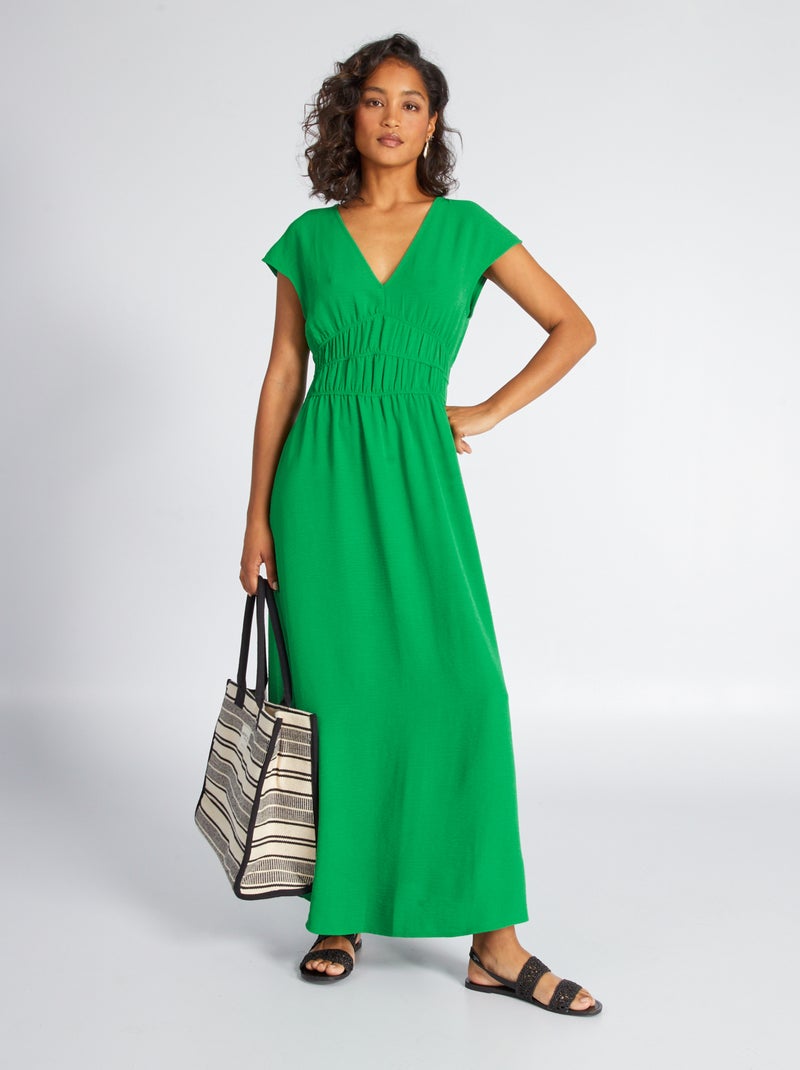 Vestido comprido sem mangas Verde - Kiabi