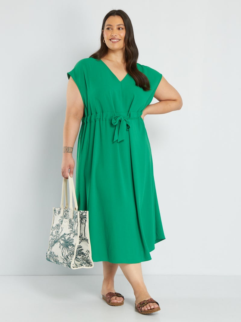 Vestido comprido sem mangas Verde - Kiabi