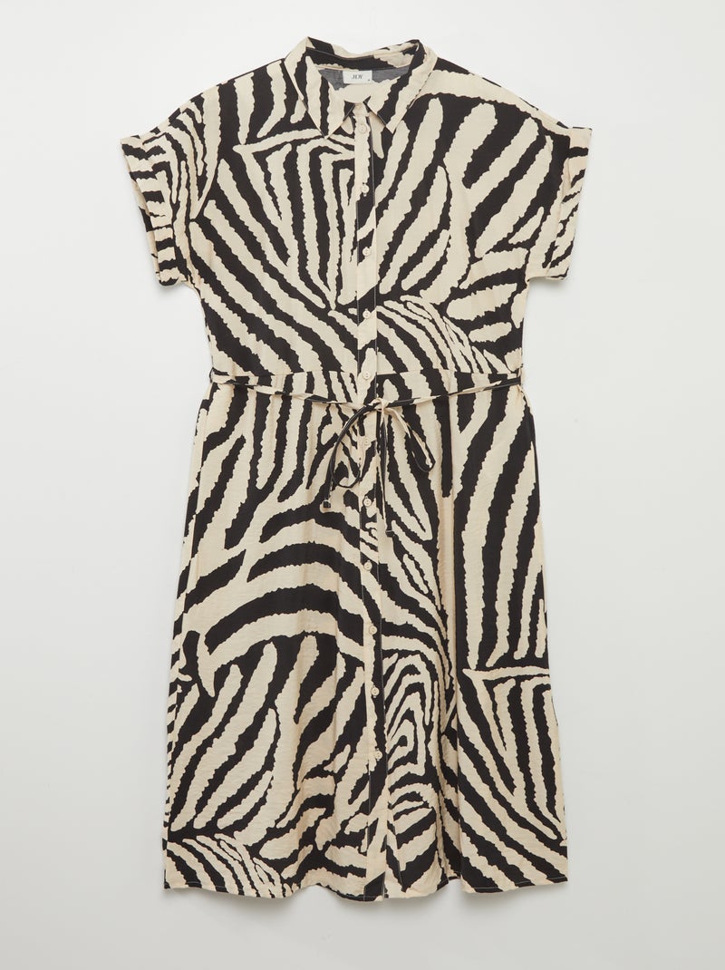 Vestido comprido tipo camisa 'JDY' PRETO - Kiabi