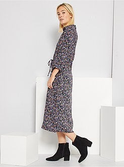 Vestido comprido tipo camisa - Kiabi