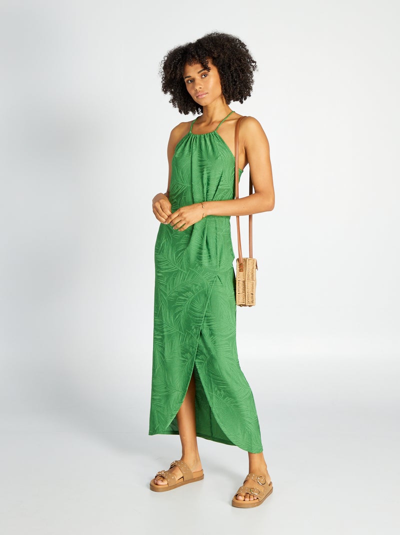 Vestido comprido Verde - Kiabi