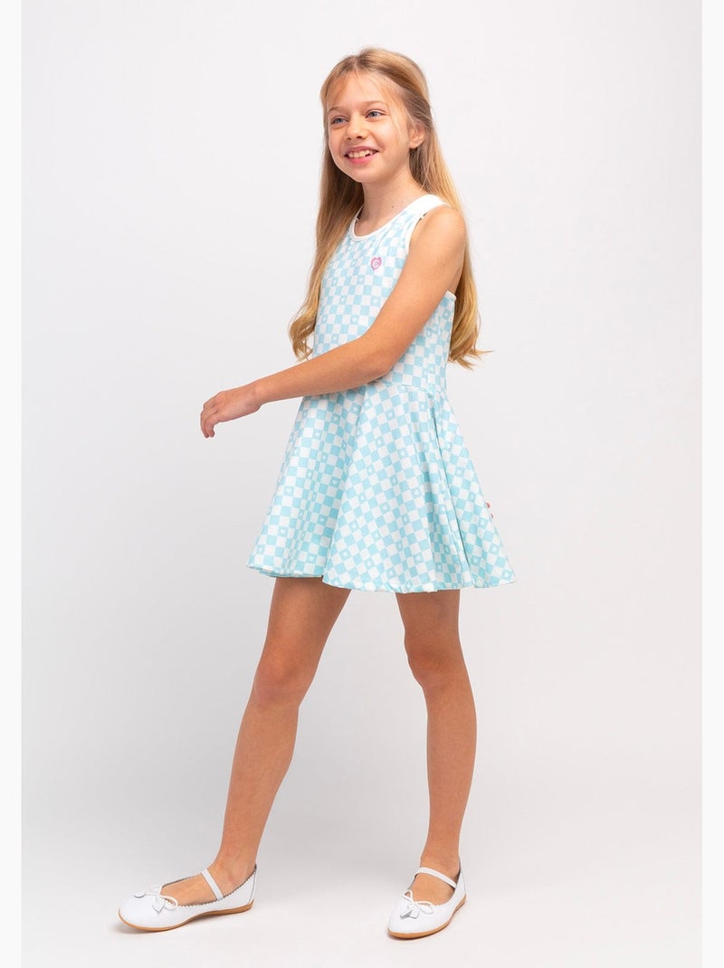 Vestido conguitos Azul-celeste - Kiabi