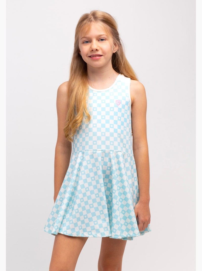 Vestido conguitos Azul-celeste - Kiabi
