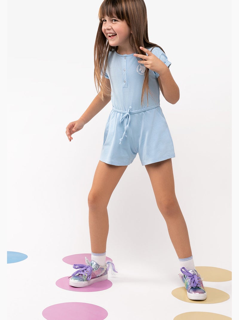 Vestido conguitos Azul-celeste - Kiabi
