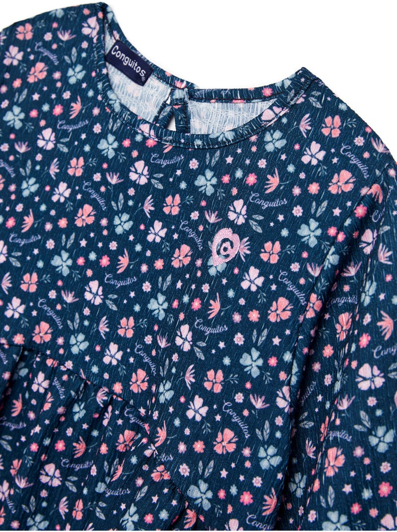 Vestido conguitos Azul-marinho - Kiabi