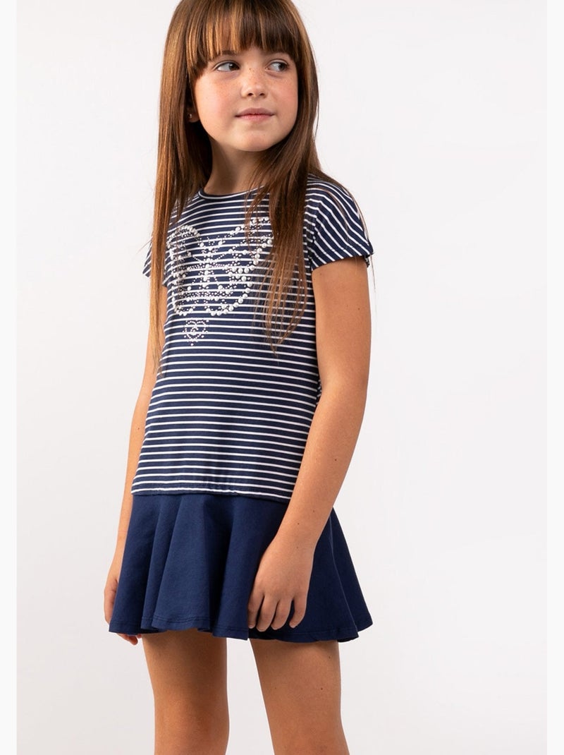 Vestido conguitos Azul-marinho - Kiabi
