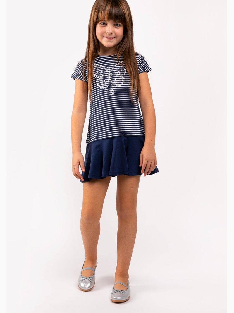 Vestido conguitos Azul-marinho - Kiabi