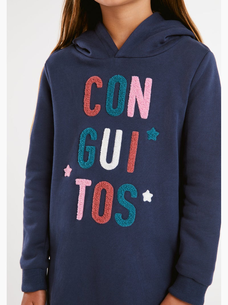 Vestido conguitos Azul-marinho - Kiabi
