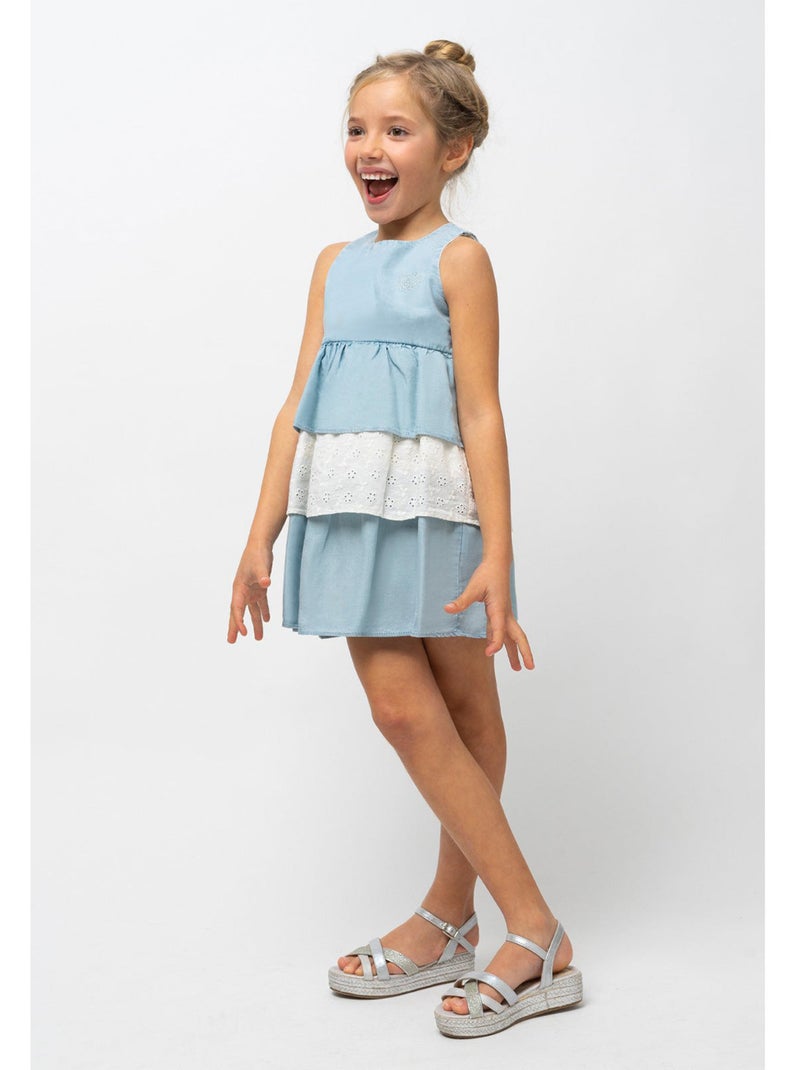 Vestido conguitos Azul-real - Kiabi