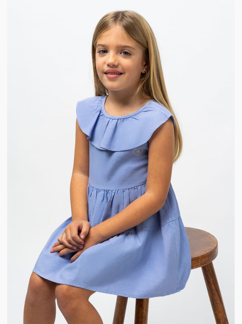 Vestido conguitos Azul-real - Kiabi