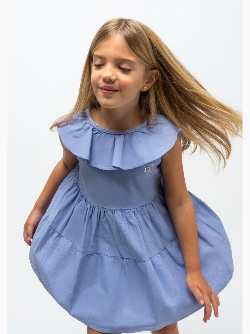 Vestido conguitos Azul-real - Kiabi