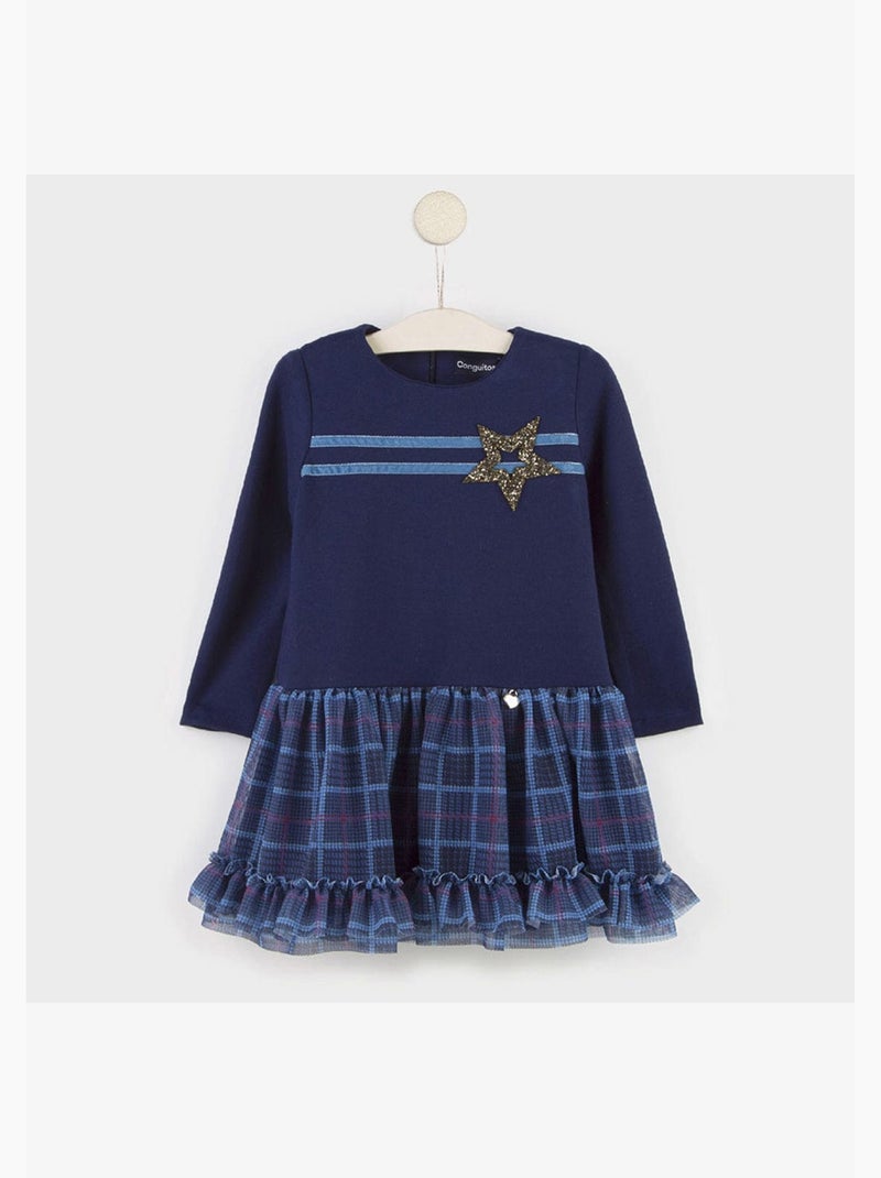 Vestido conguitos Azul-real - Kiabi