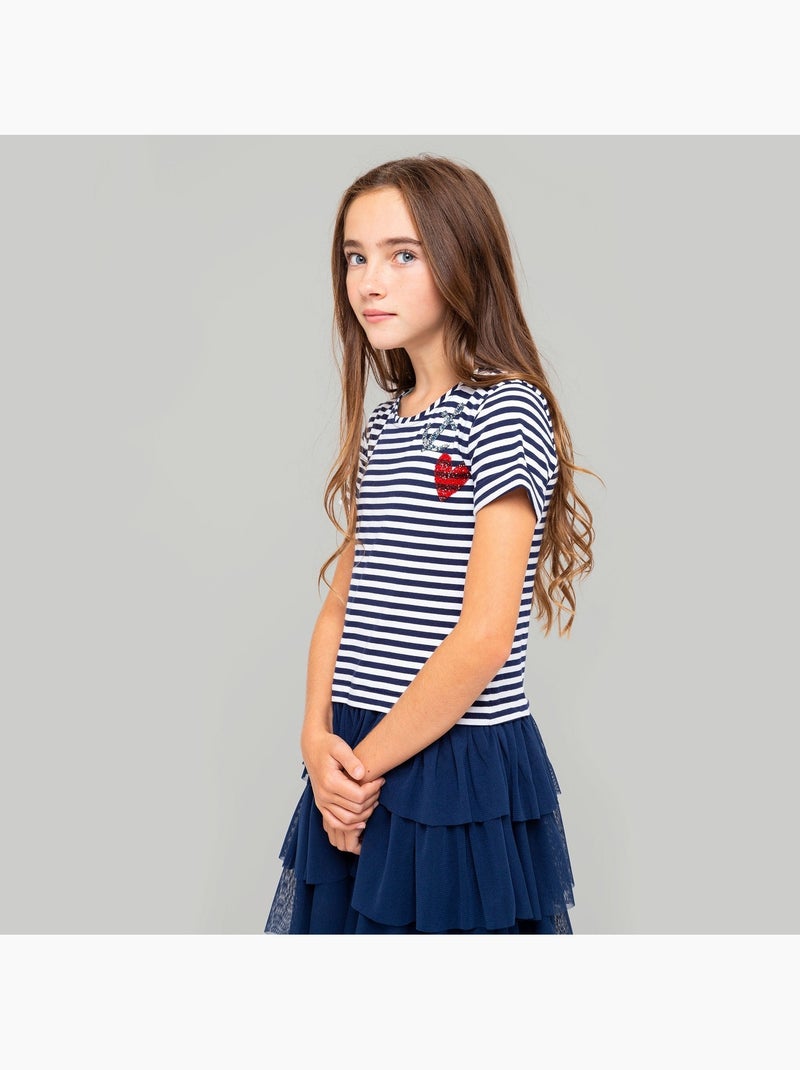 Vestido conguitos Azul-real - Kiabi