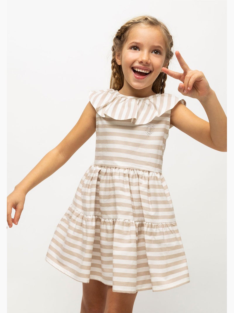 Vestido conguitos Bege - Kiabi