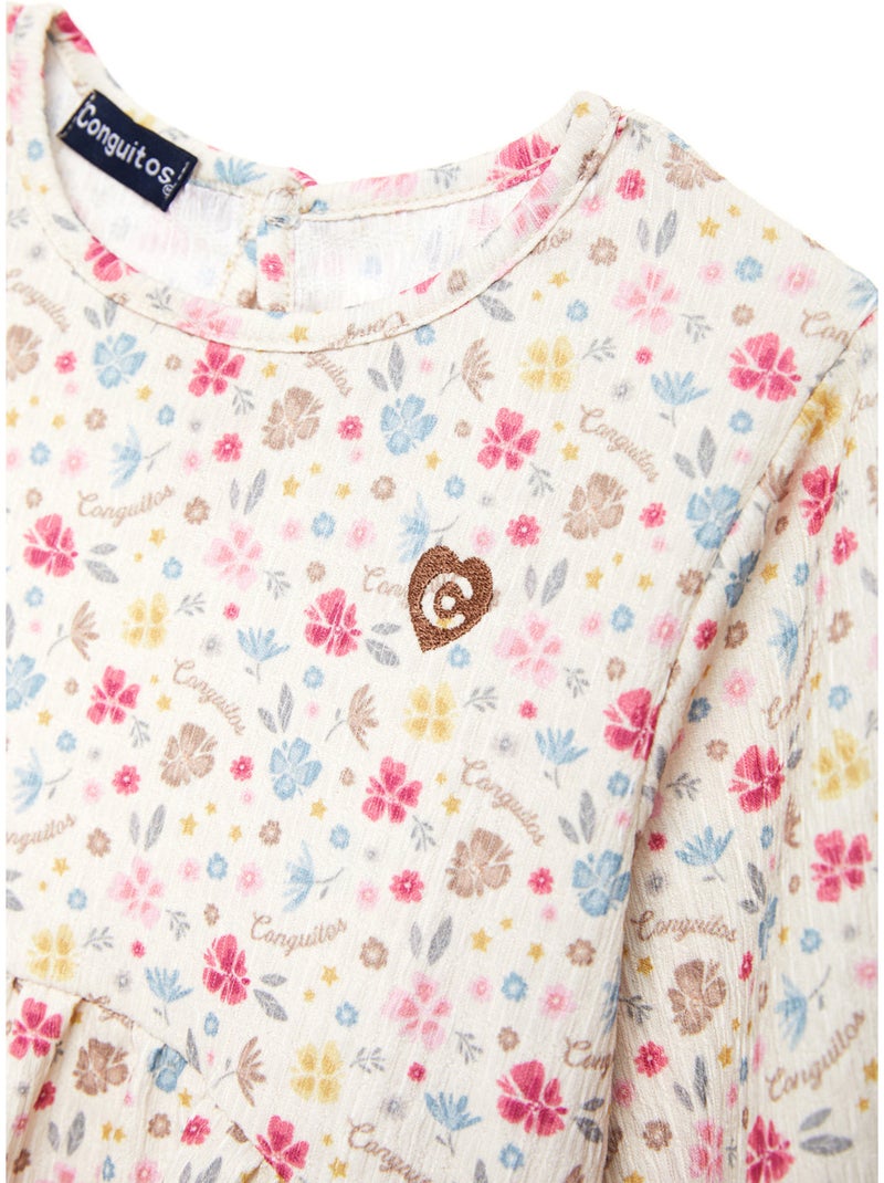 Vestido conguitos Bege - Kiabi