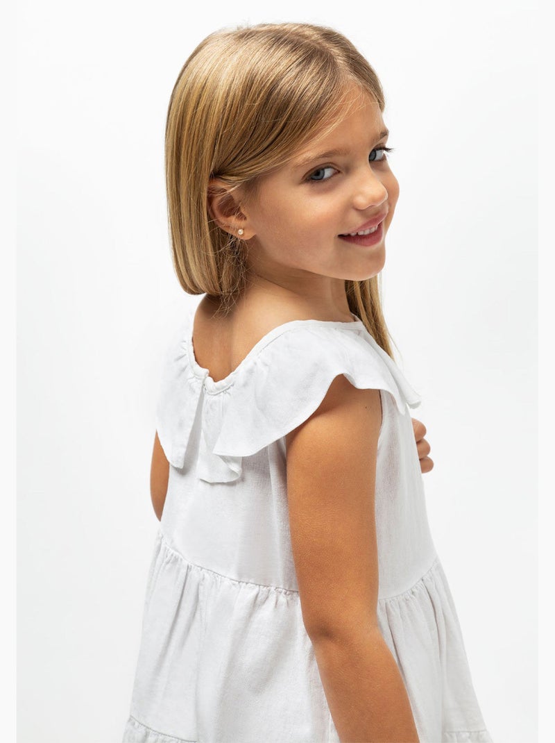 Vestido conguitos Branco - Kiabi