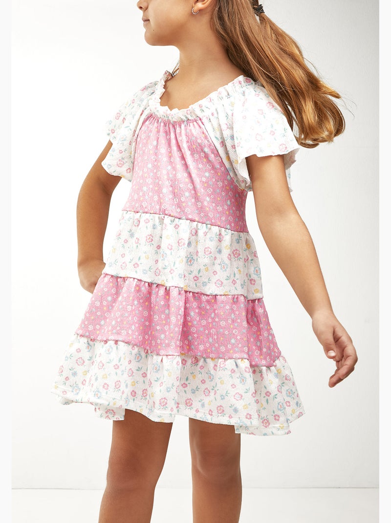 Vestido conguitos Branco - Kiabi