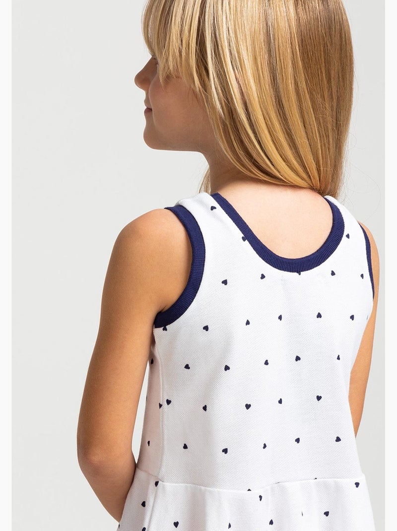 Vestido conguitos Branco - Kiabi