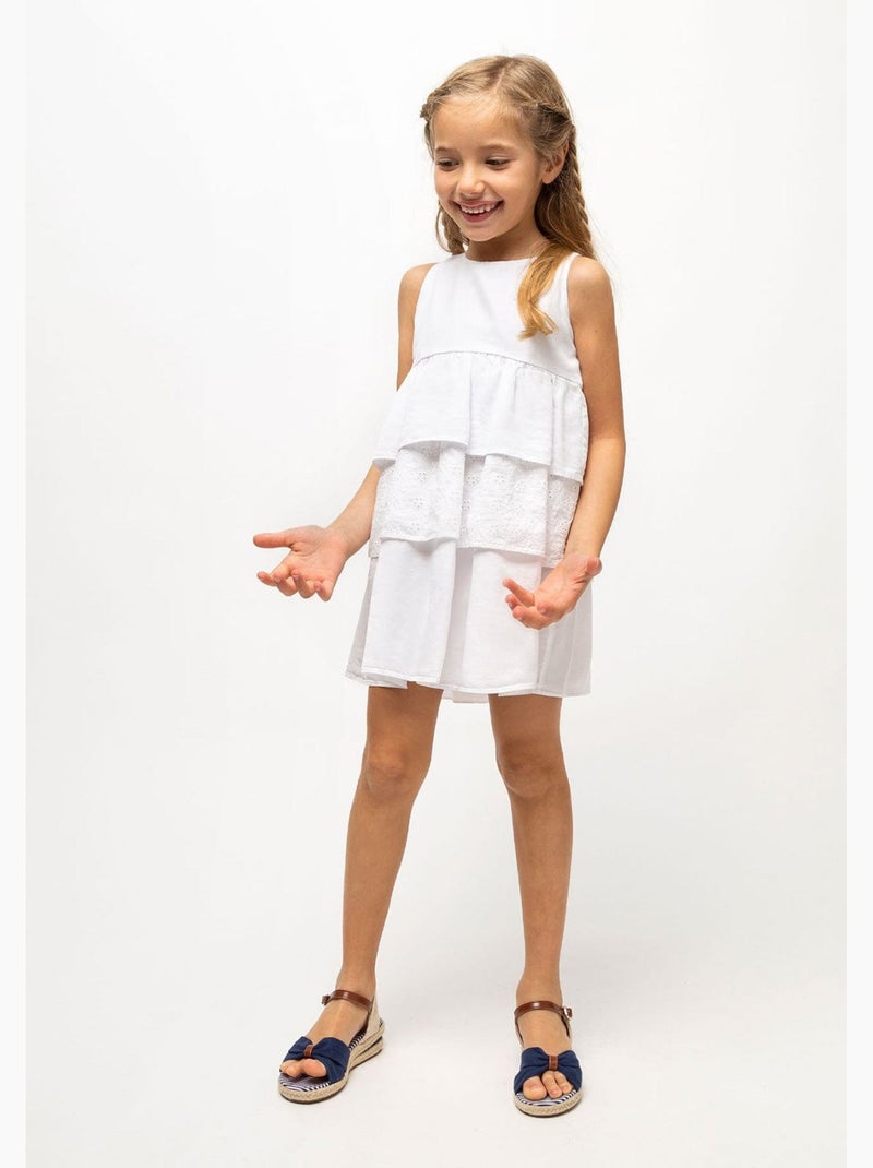 Vestido conguitos Branco - Kiabi