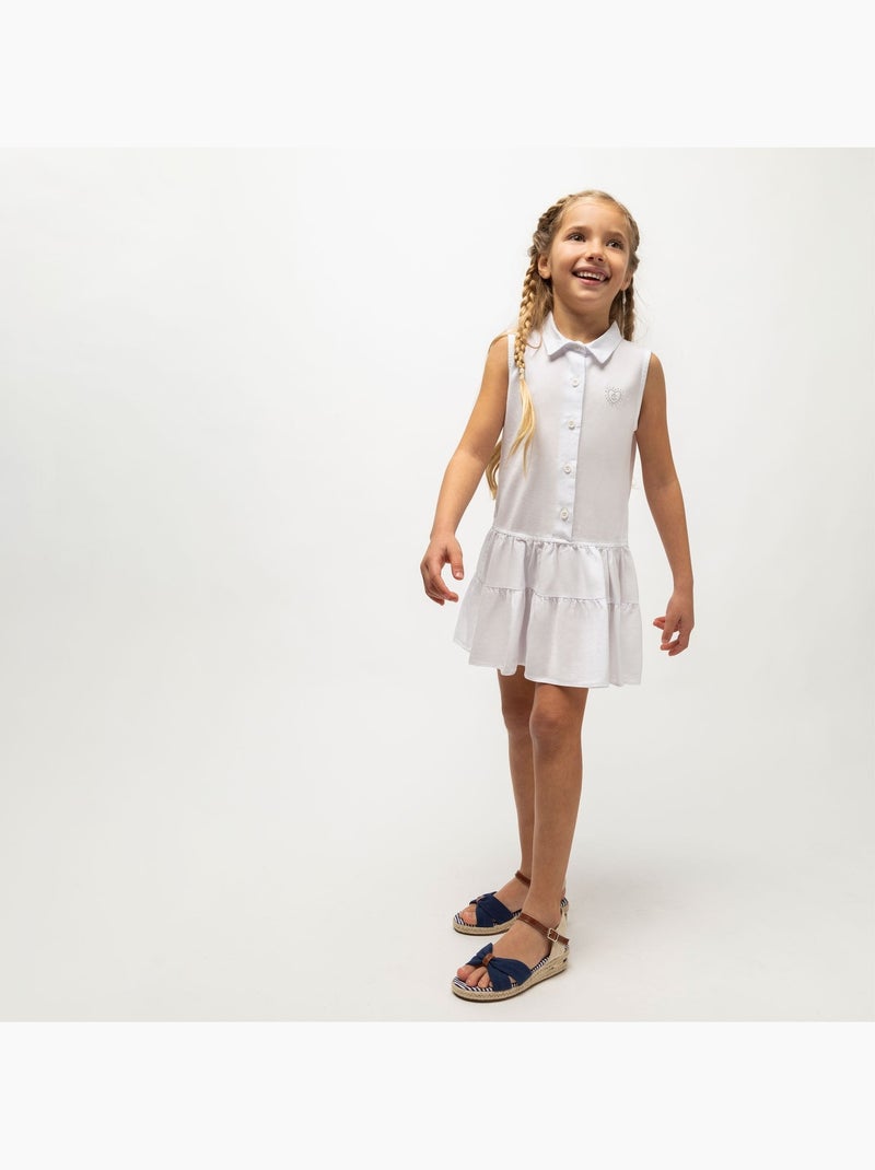 Vestido conguitos Branco - Kiabi