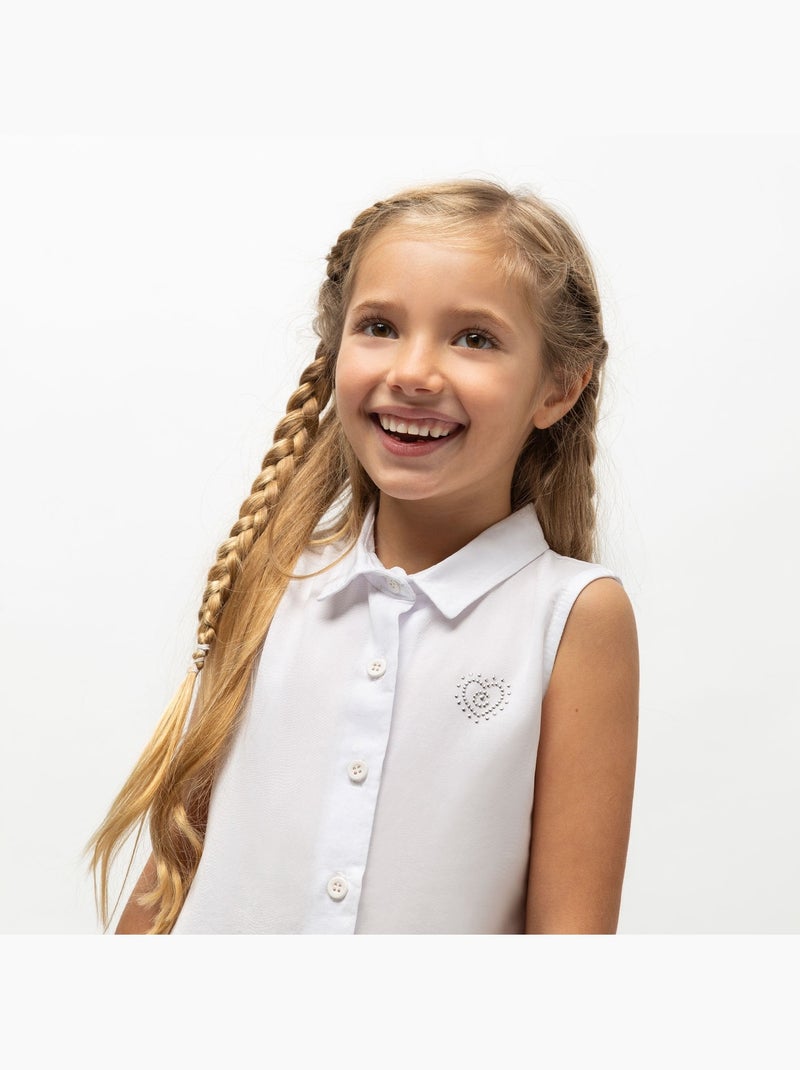 Vestido conguitos Branco - Kiabi