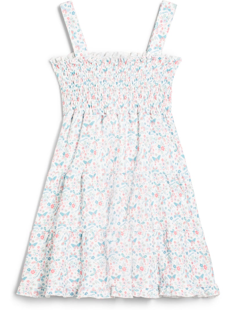 Vestido conguitos estampado mariposa Branco - Kiabi