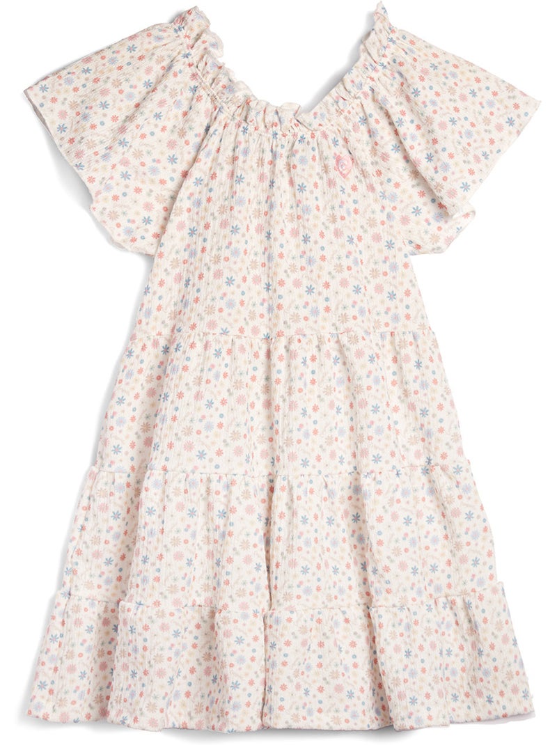 Vestido conguitos flower Multicolorido - Kiabi