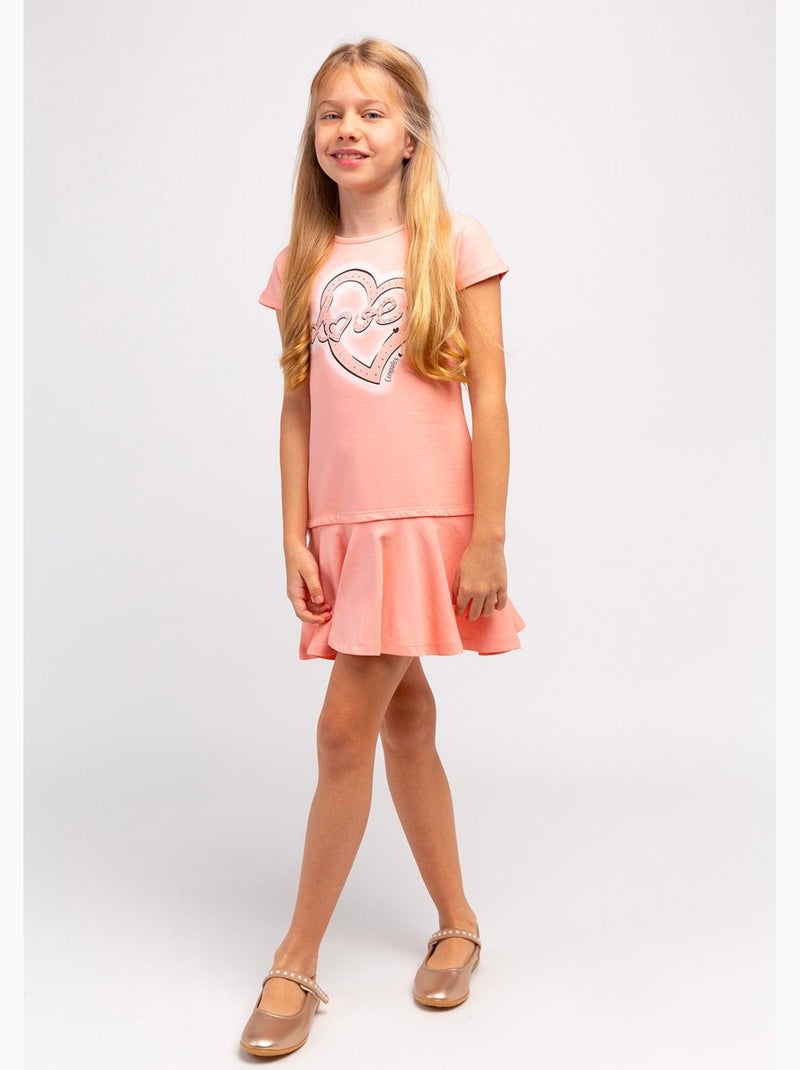 Vestido conguitos Laranja - Kiabi