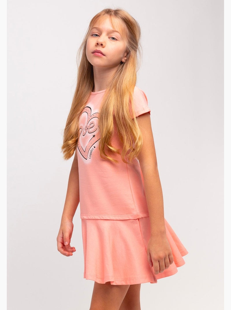 Vestido conguitos Laranja - Kiabi
