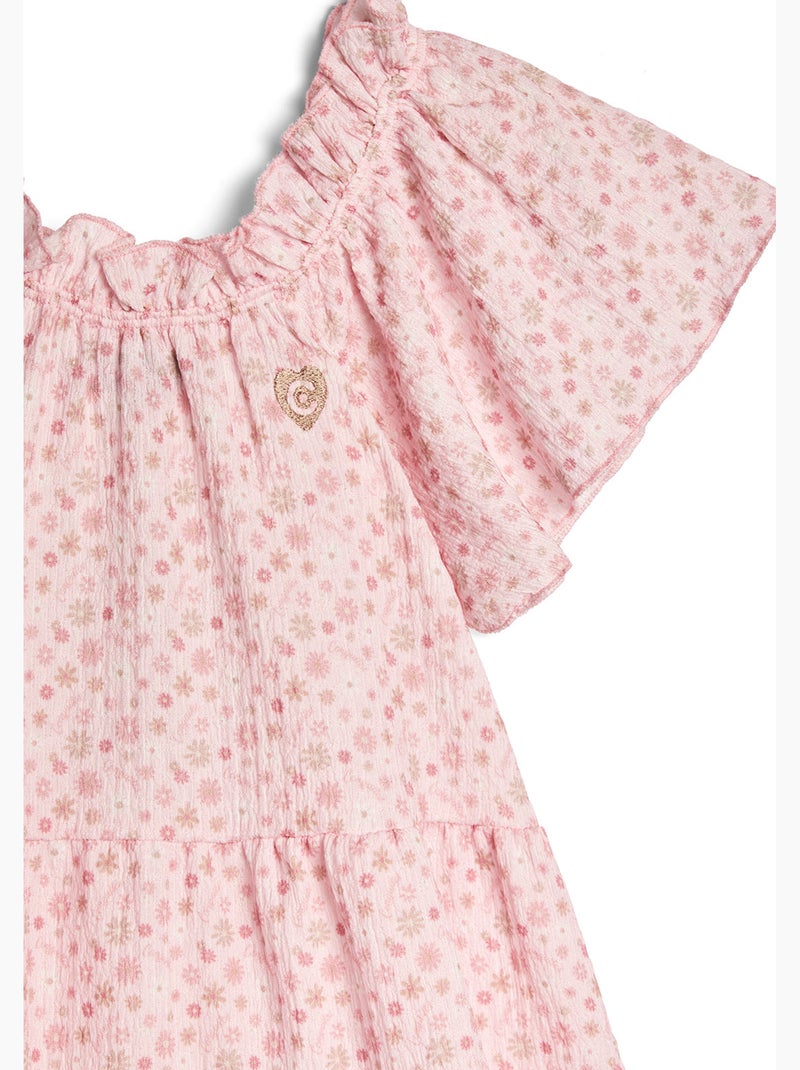 Vestido conguitos logo Rosa - Kiabi