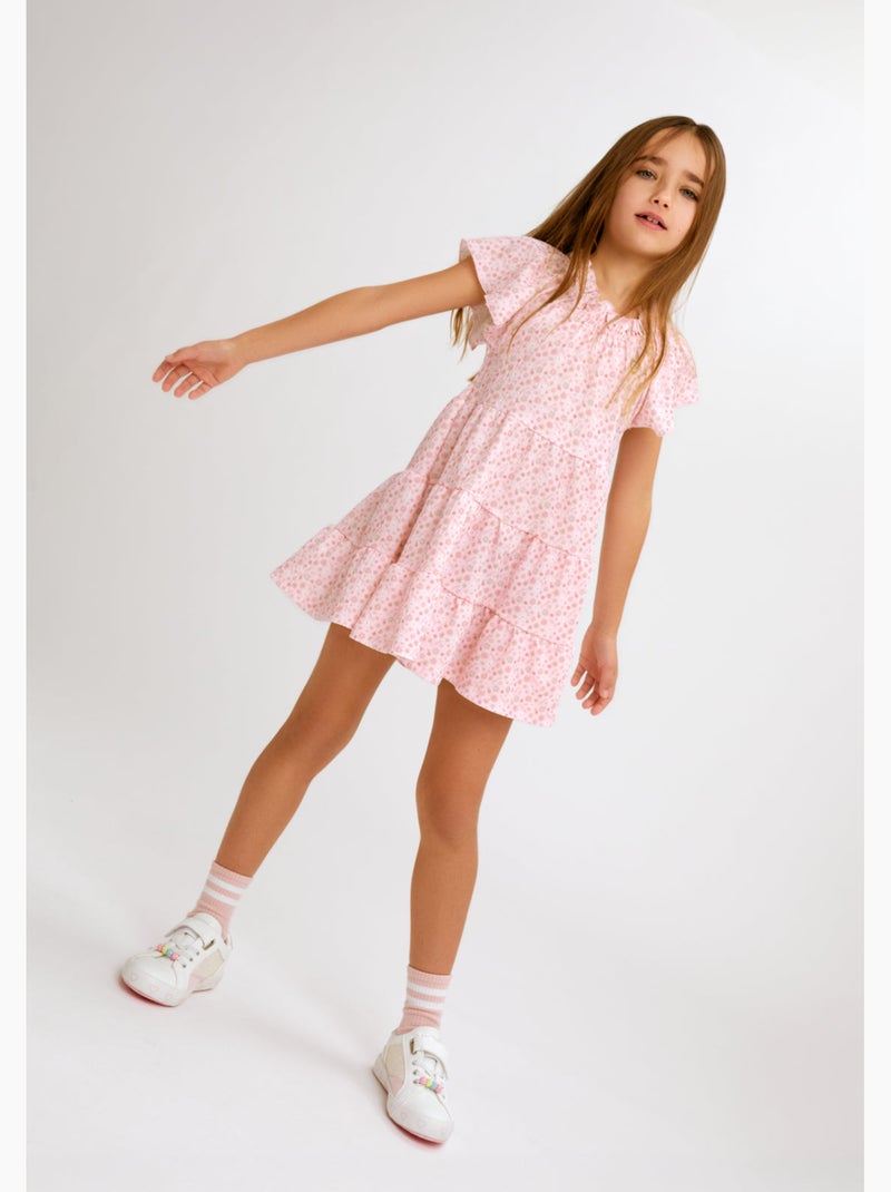 Vestido conguitos logo Rosa - Kiabi