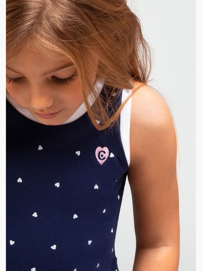 Vestido conguitos lunares Azul-marinho - Kiabi